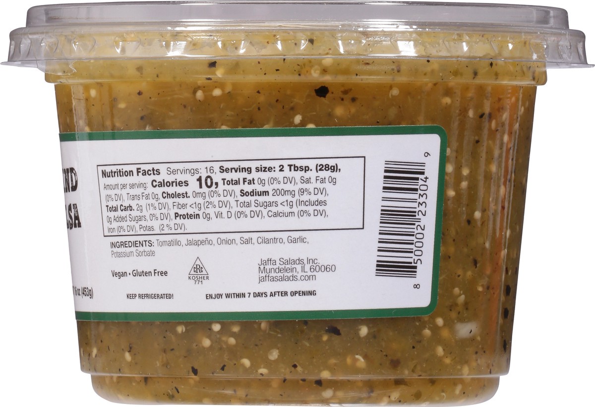 slide 5 of 14, Jaffa Salads Mild Stone Grind Verde Salsa 16 oz, 16 oz