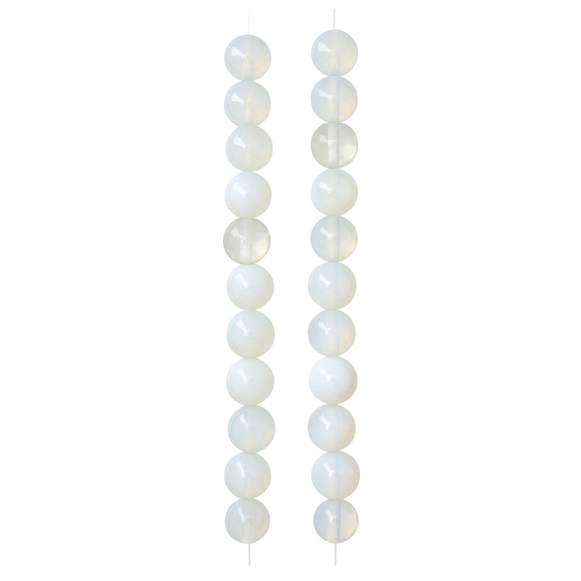 slide 2 of 3, Opal Moonstone Glass Round Beads, 10mm By Bead Landing, 10mm