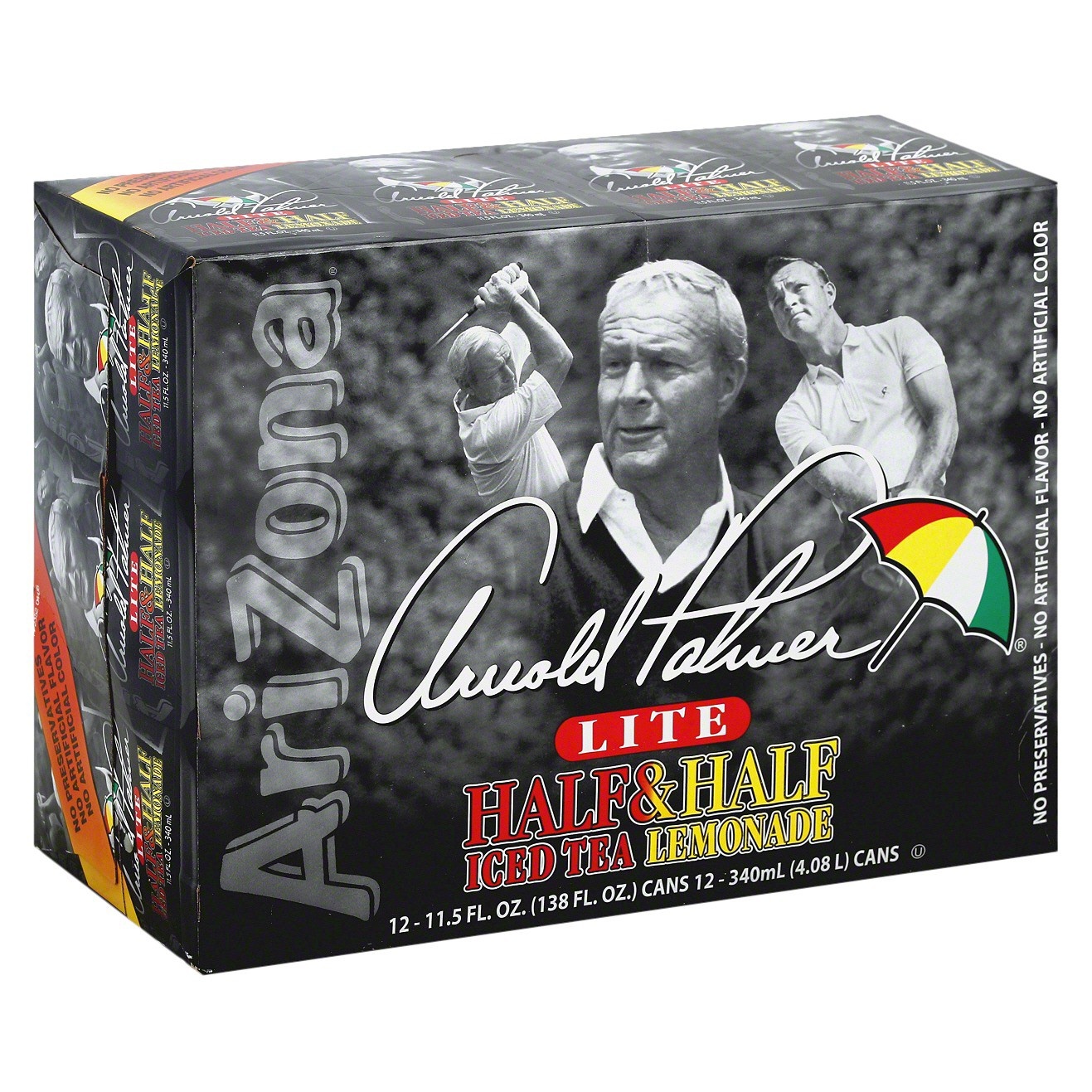 slide 1 of 1, AriZona Arnold Palmer Lite Half Iced Tea & Half Lemonade, 12 ct; 11.5 fl oz