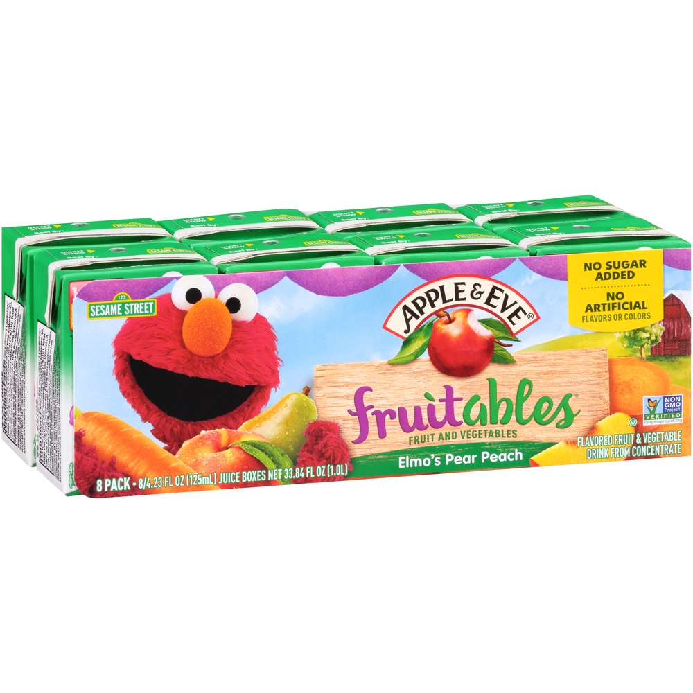 slide 2 of 9, Apple & Eve Fruitables Pear Peach Juice 8 Pack, 33.84 fl oz