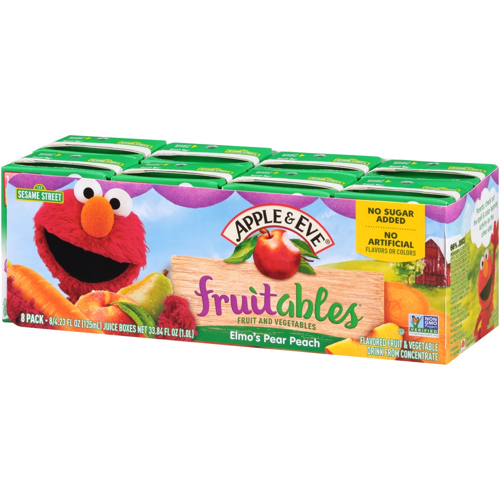 slide 4 of 9, Apple & Eve Fruitables Pear Peach Juice 8 Pack, 33.84 fl oz