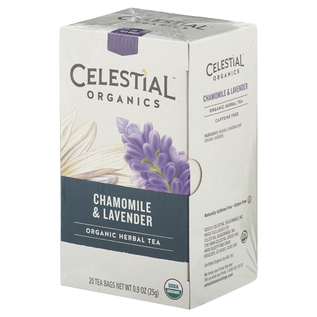 slide 3 of 7, Celestial Seasonings Tea Herbal Chamomile Lavender Organic, 20 ct