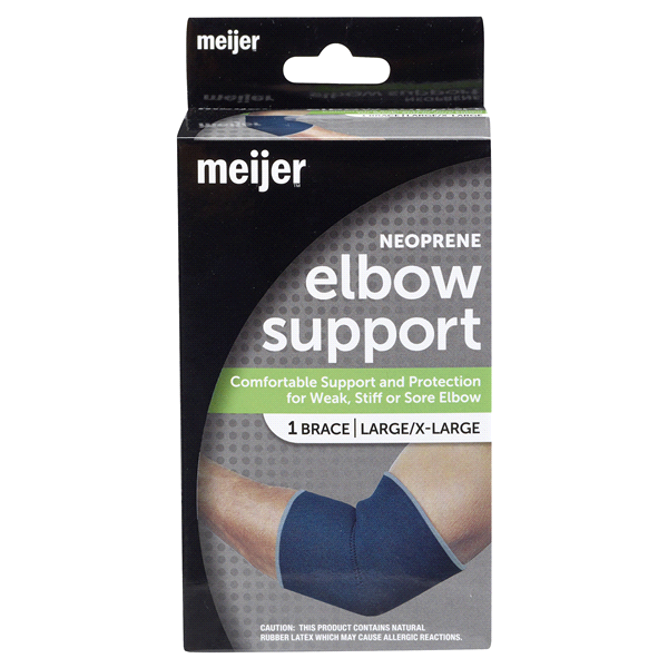 slide 1 of 3, Meijer Elbow Support Brace Large/ X-Large, 1 ct