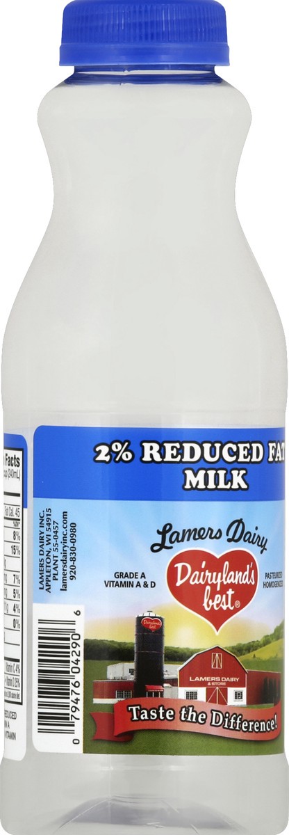 slide 3 of 6, Dairylands Best Milk, Reduced Fat, 2%, 16 oz