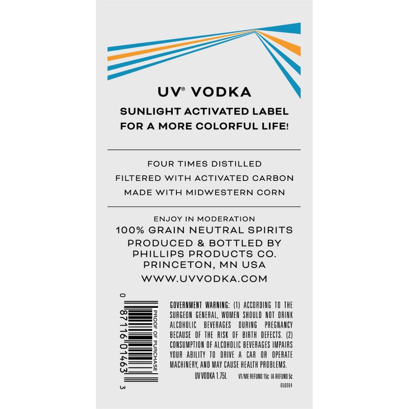 slide 4 of 4, UV Vodka - 1.75L Plastic Bottle, 1.75 liter