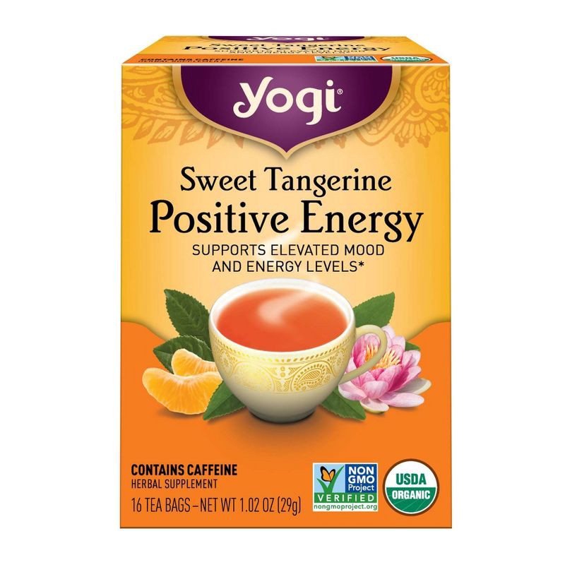 slide 1 of 9, Yogi Tea - Sweet Tangerine Positive Energy Tea - 16ct, 16 ct