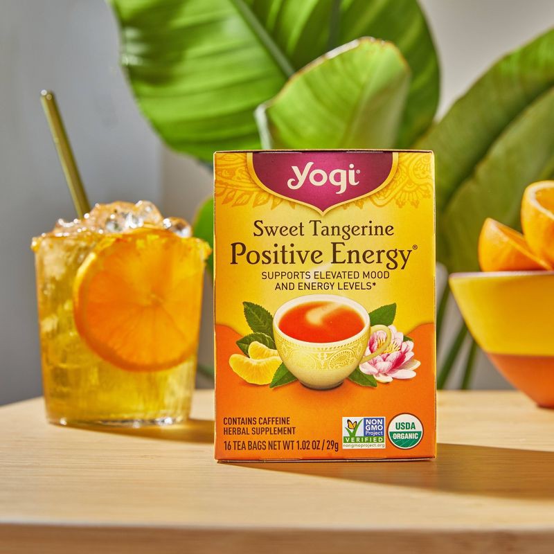 slide 5 of 9, Yogi Tea - Sweet Tangerine Positive Energy Tea - 16ct, 16 ct