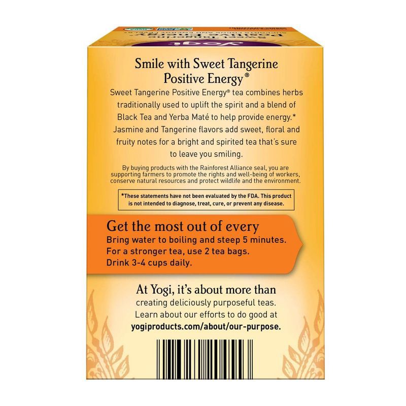 slide 6 of 9, Yogi Tea - Sweet Tangerine Positive Energy Tea - 16ct, 16 ct