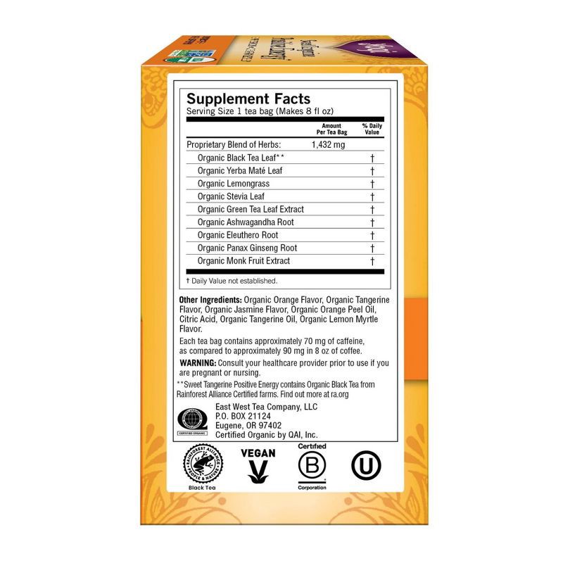 slide 8 of 9, Yogi Tea - Sweet Tangerine Positive Energy Tea - 16ct, 16 ct