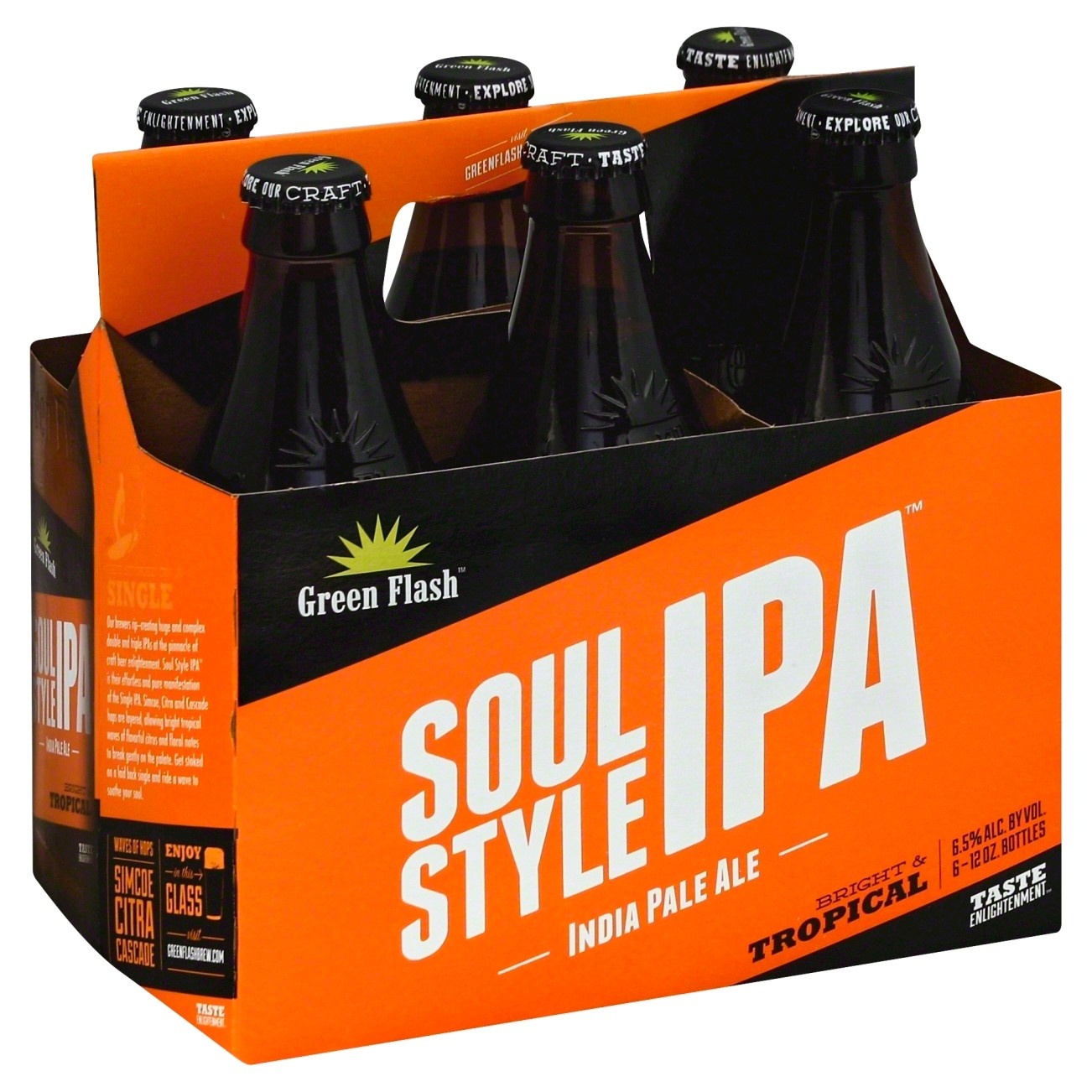 slide 1 of 1, Green Flash Soul Style IPA Beer, 6 ct, 12 fl oz