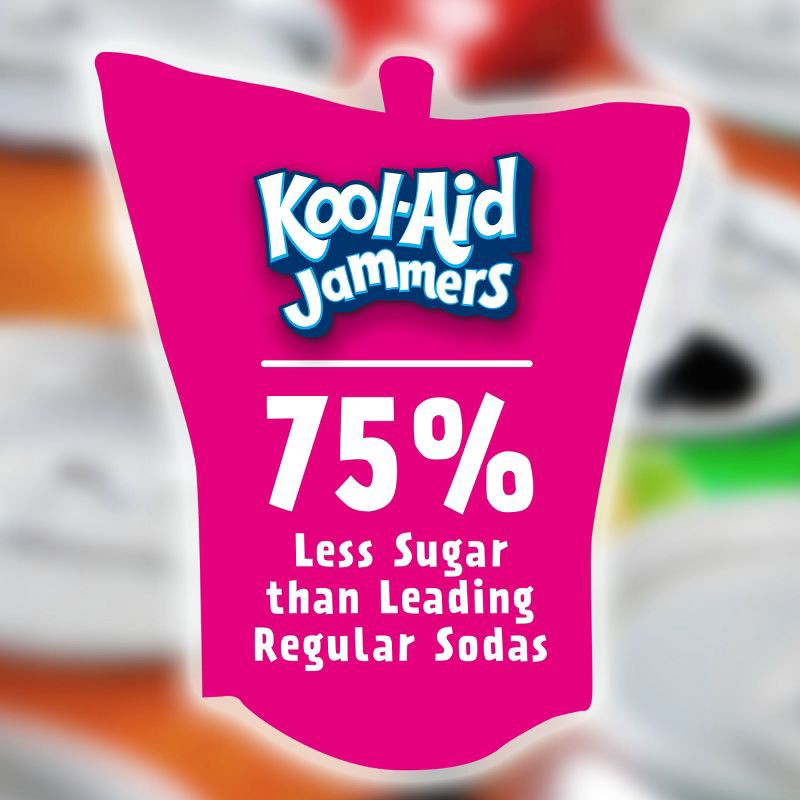 slide 6 of 9, Kool-Aid Jammers Sharkleberry Fin Strawberry Orange Punch Juice Boxes - 10pk/6 fl oz Pouches, 10 ct; 6 fl oz