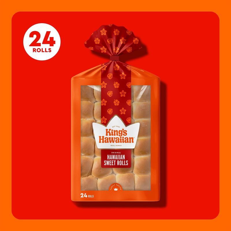 slide 4 of 8, King's Hawaiian Sweet Rolls - 24ct /24oz, 24 ct; 24 oz