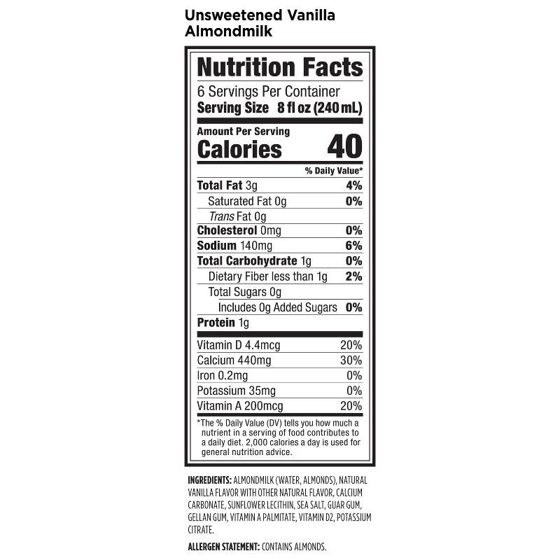 slide 2 of 9, Califia Farms Unsweetened Vanilla Almond Milk - 48 fl oz, 48 fl oz