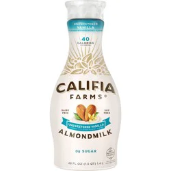 Califia Farms Unsweetened Vanilla Almond Milk - 48 fl oz