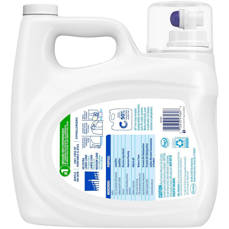 slide 2 of 8, All Unscented Free Clear Advanced Oxi HE Liquid Laundry Detergent 79 Loads - 118 fl oz, 118 fl oz