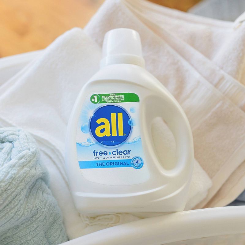 slide 2 of 10, All Advanced Oxi Free Clear Liquid Laundry Detergent - 141 fl oz, 141 fl oz