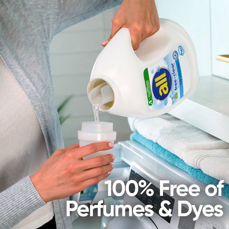 slide 4 of 4, All Unscented Free Clear for Sensitive Skin HE Liquid Laundry Detergent 94 Loads - 118 fl oz, 118 fl oz