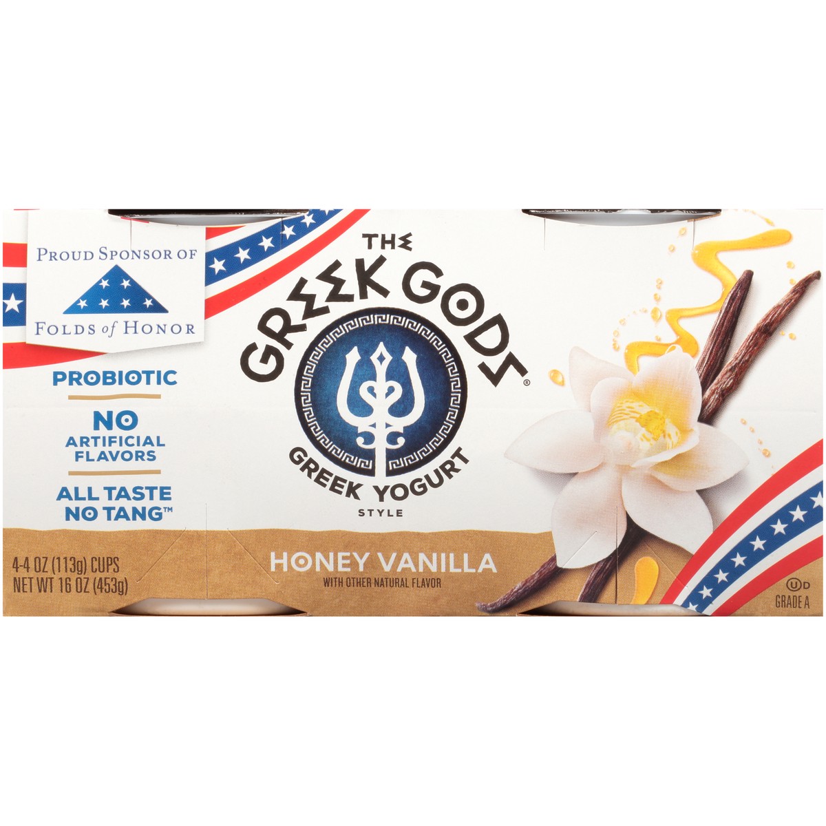 slide 8 of 8, The Greek Gods Greek Gods Honey Vanilla Greek Yogurt 4Pk, 4 ct; 4 oz