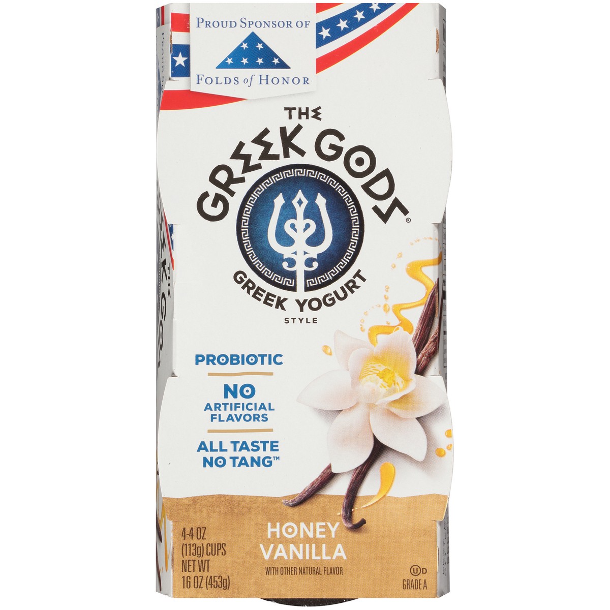 slide 3 of 8, The Greek Gods Greek Gods Honey Vanilla Greek Yogurt 4Pk, 4 ct; 4 oz