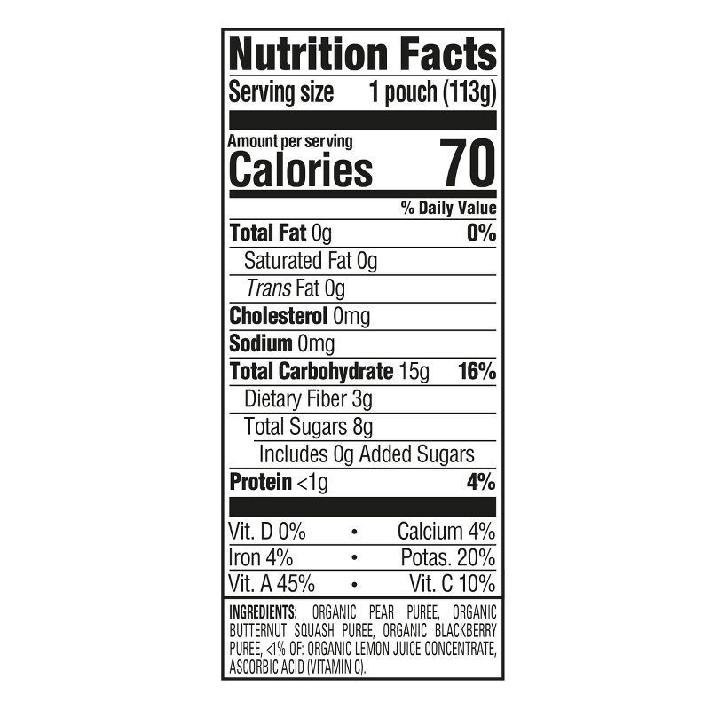 slide 7 of 8, Happy Baby Organics Clearly Crafted Stage 2 Pears, Squash & Blackberries - 4oz, 4 oz