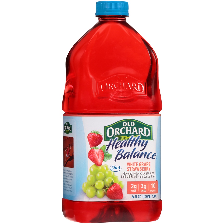 slide 2 of 8, Old Orchard Healthy Balance White Grape Strawberry, 64 fl oz