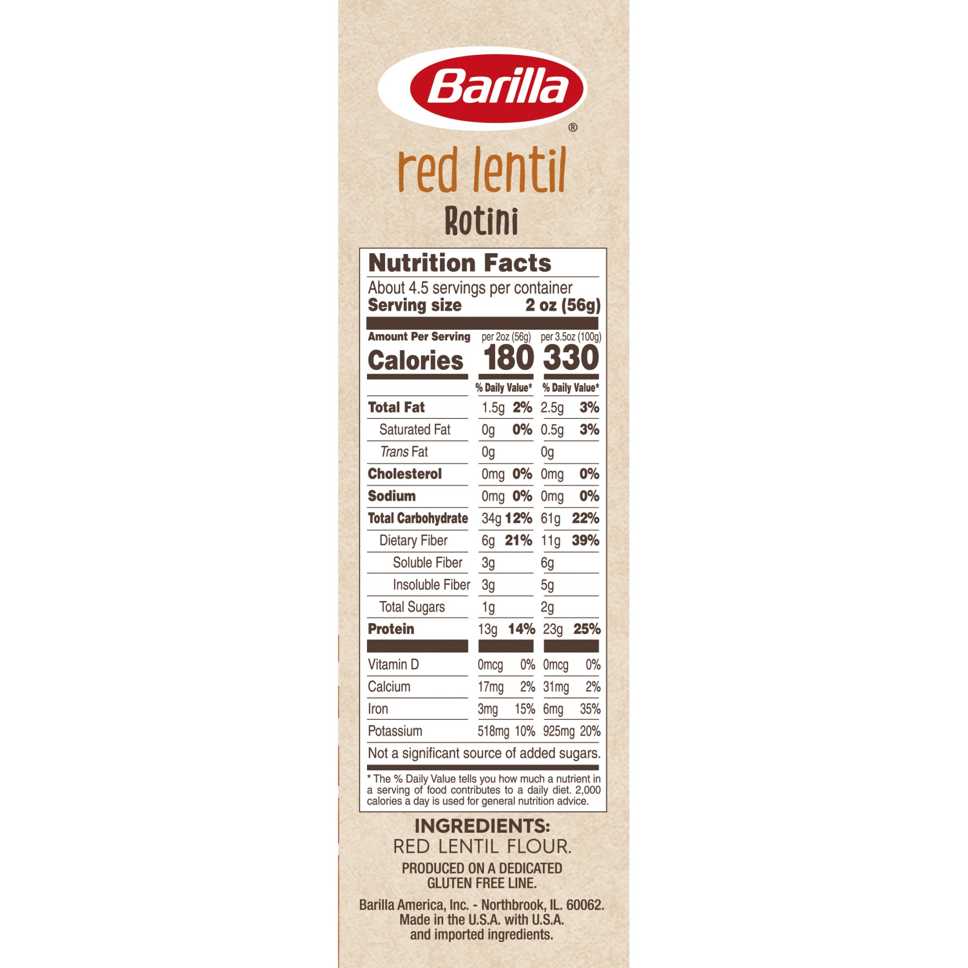 Barilla Bartilla Red Lentil Rotini 8.8 oz Shipt