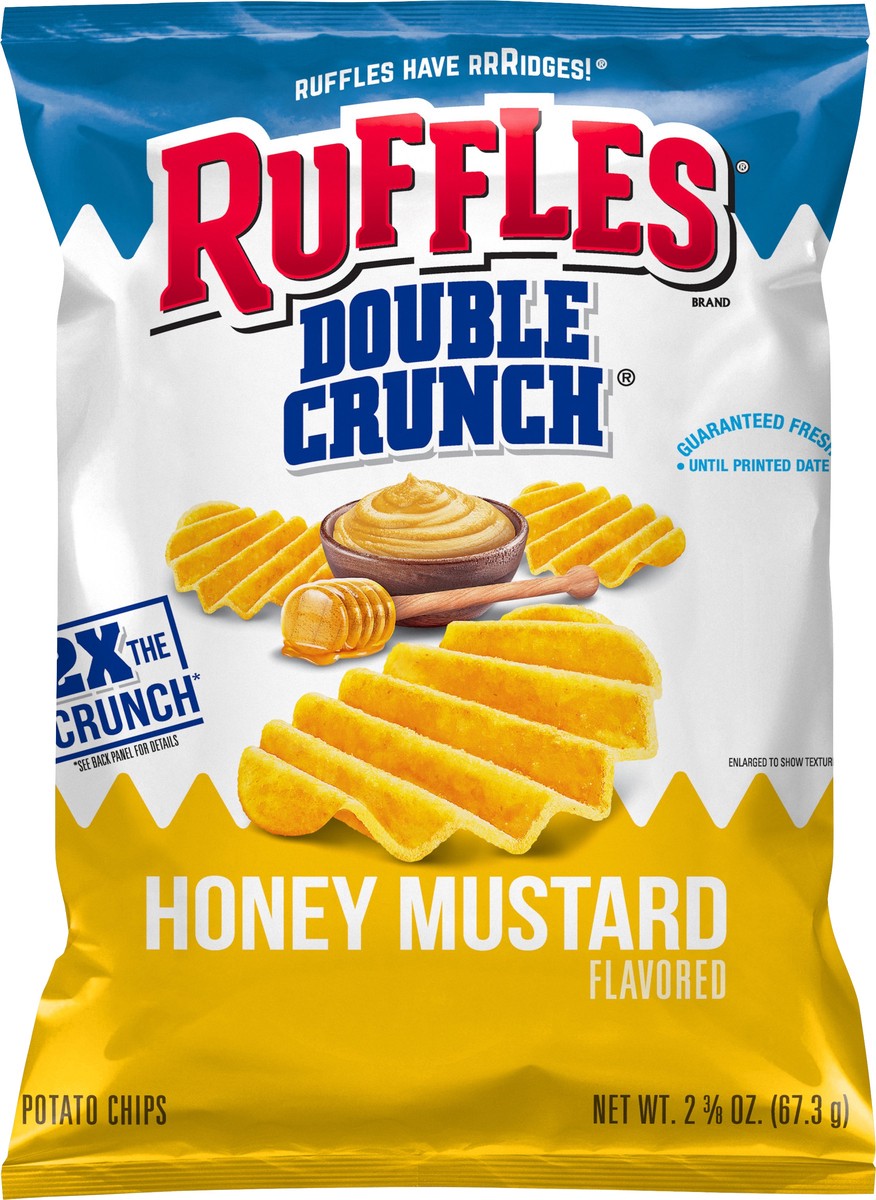 slide 2 of 6, Ruffles Double Crunch Honey Mustard Flavored Potato Chips 2.375 oz, 2.38 oz