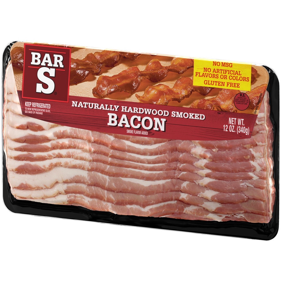 slide 3 of 7, Bar-S Smoked Bacon-Bar S, 12 oz