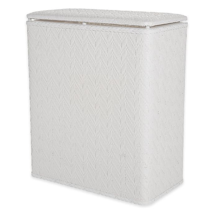 slide 1 of 4, LaMont Home River Upright Hamper - White, 1 ct