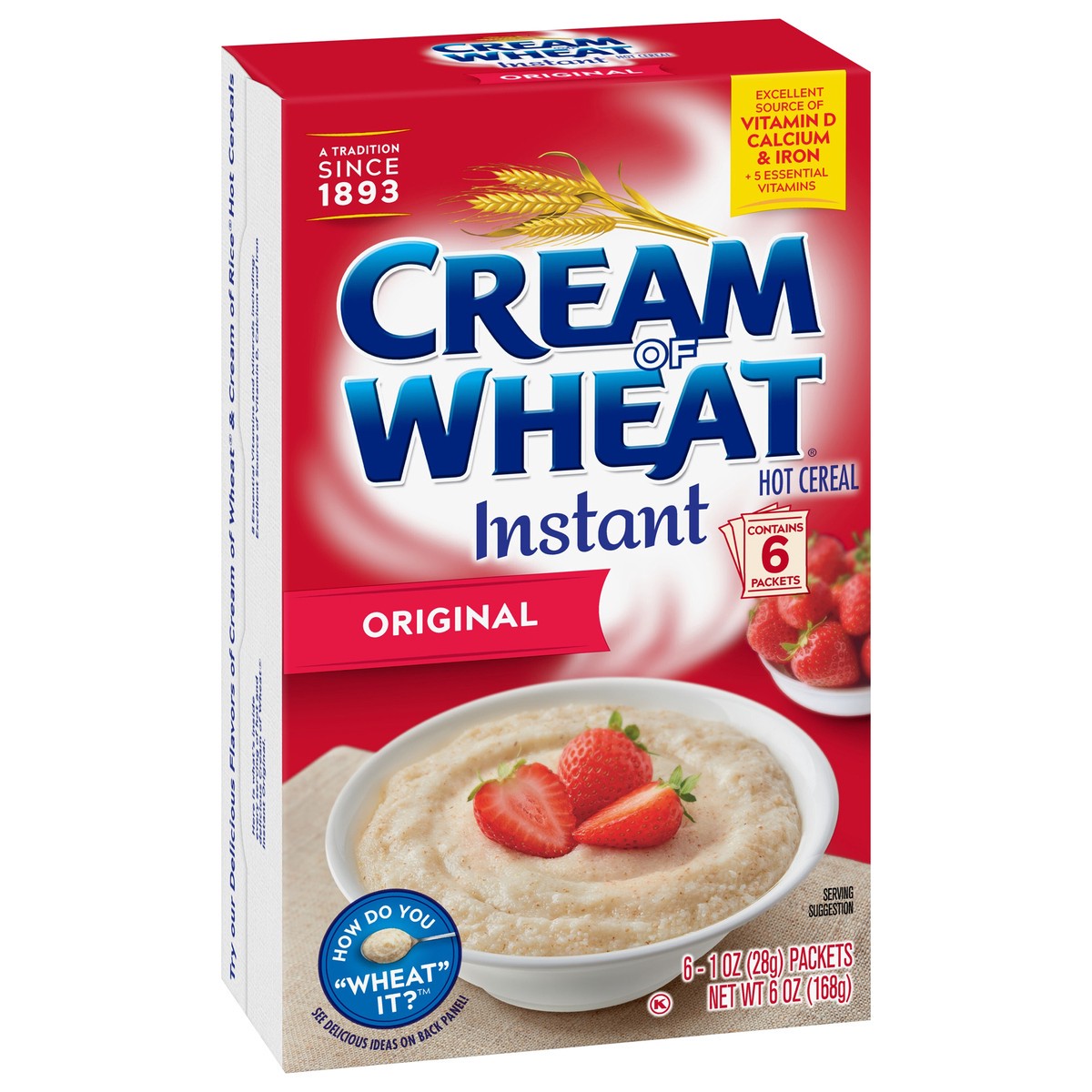 slide 7 of 9, Cream of Wheat Instant Original Hot Cereal 6 - 1 oz Packets, 6 ct