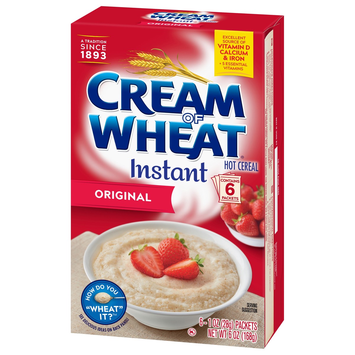 slide 5 of 9, Cream of Wheat Instant Original Hot Cereal 6 - 1 oz Packets, 6 ct