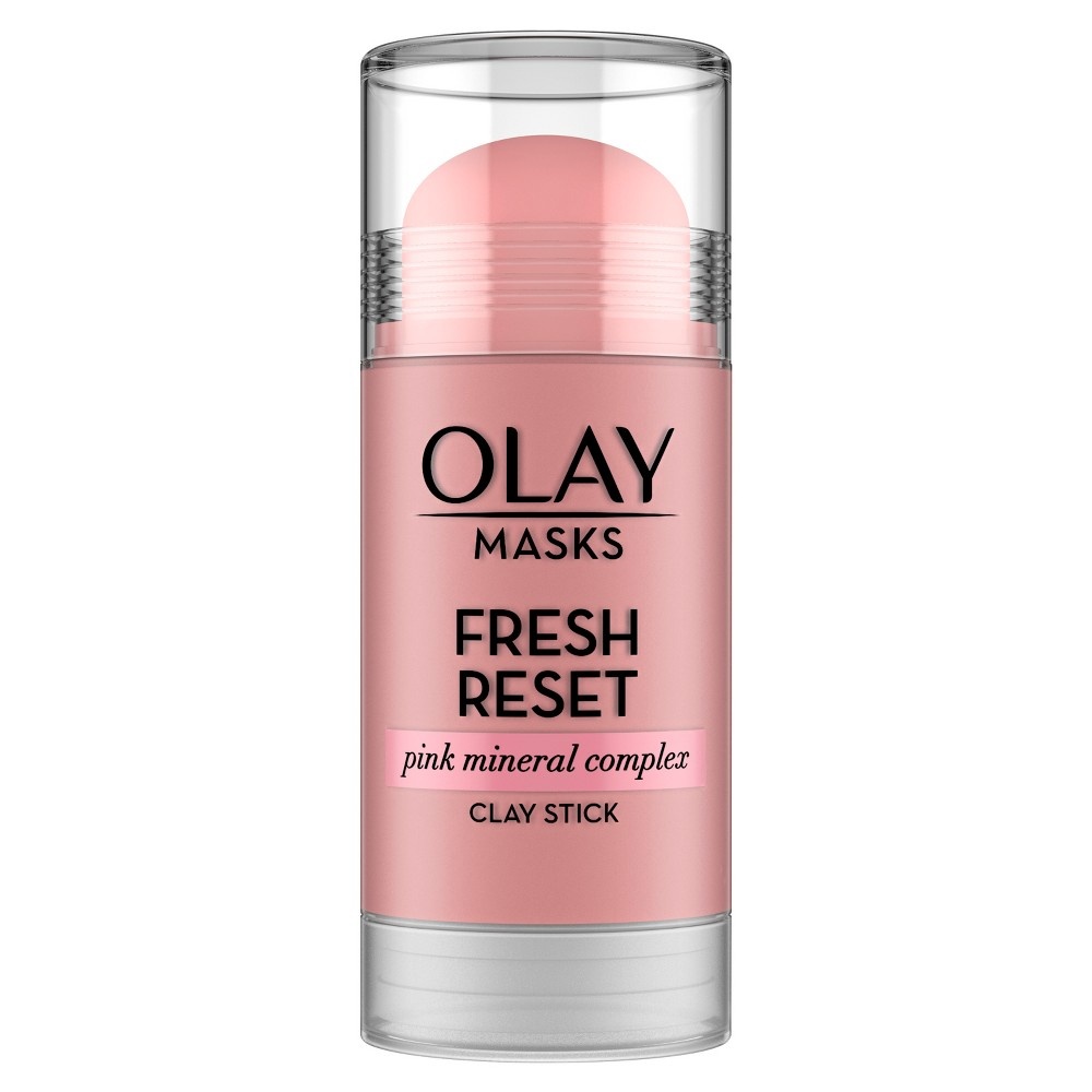 slide 2 of 9, Olay Masks Fresh Reset Pink Mineral Complex Clay Stick, 1.7 oz