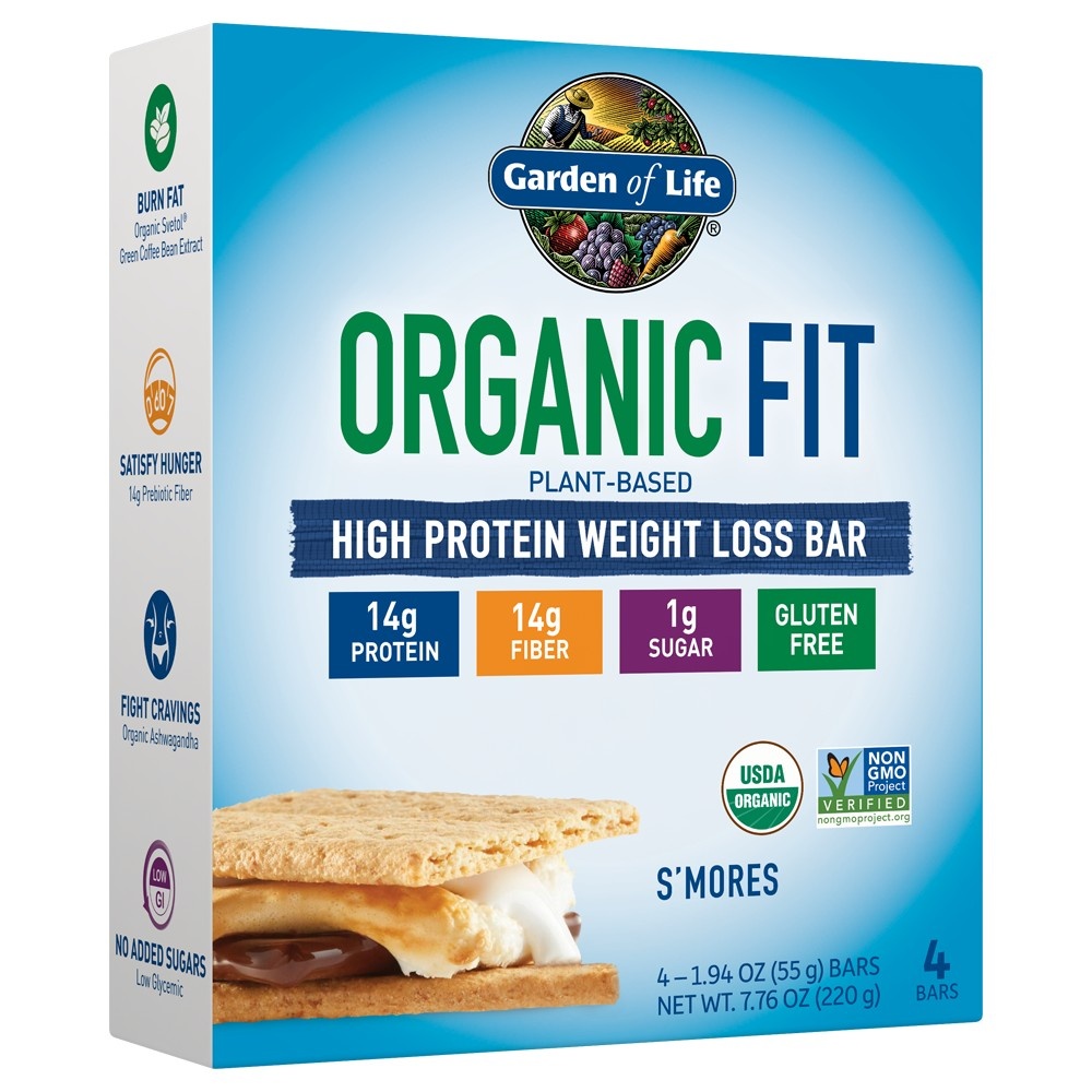 slide 1 of 2, Garden of Life Organic Fit Protein Bar - S'mores, 4 ct