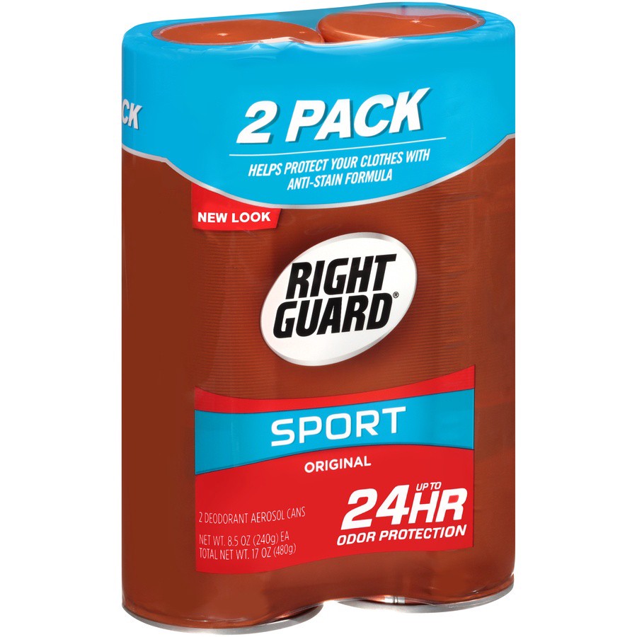 slide 5 of 7, Right Guard Sport Original Aerosol Deodorant, 2 ct; 8.5 oz