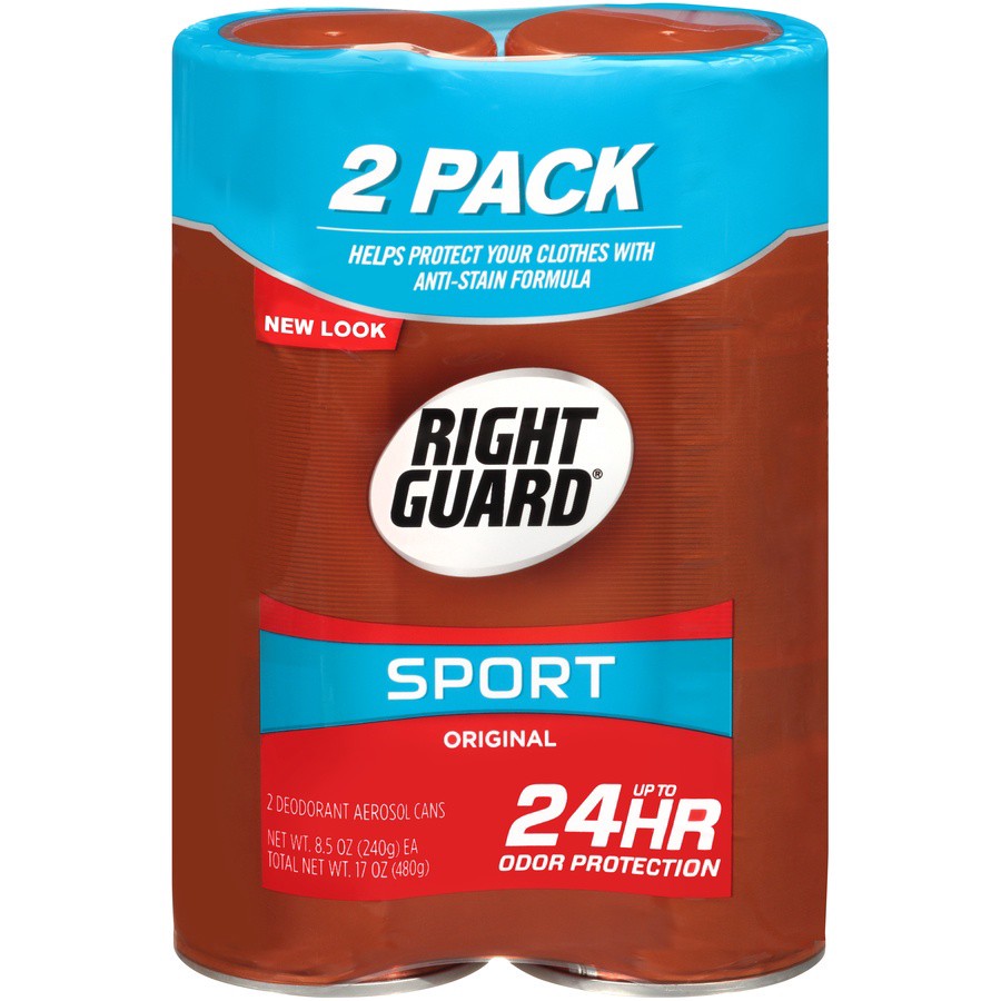 slide 1 of 7, Right Guard Sport Original Aerosol Deodorant, 2 ct; 8.5 oz