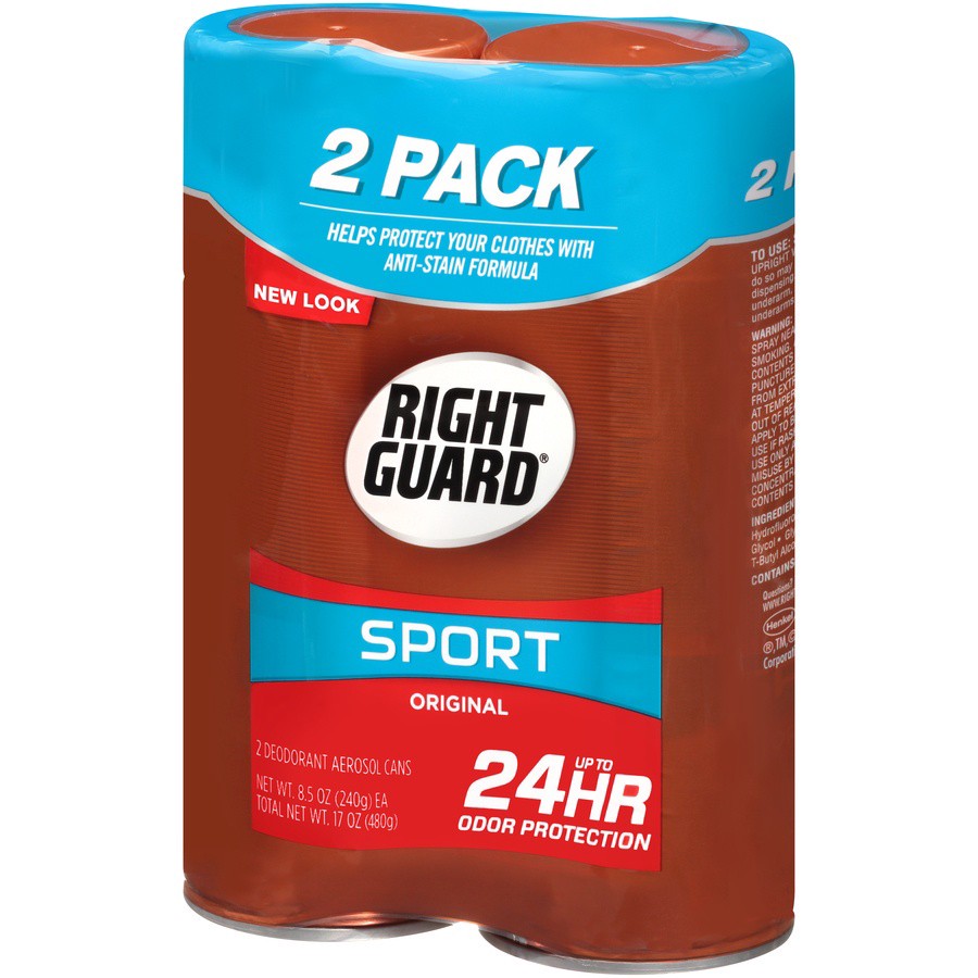 slide 3 of 7, Right Guard Sport Original Aerosol Deodorant, 2 ct; 8.5 oz