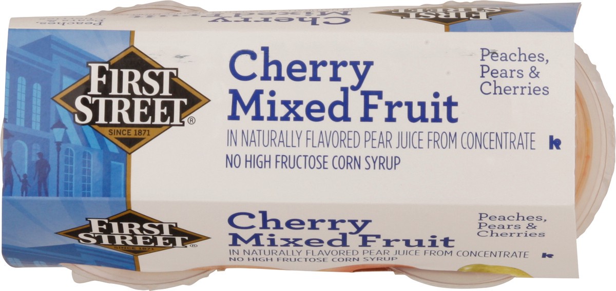 slide 4 of 13, First Street Cherry Mixed Fruit In Pear Juice Cups, 4 ct; 4 fl oz
