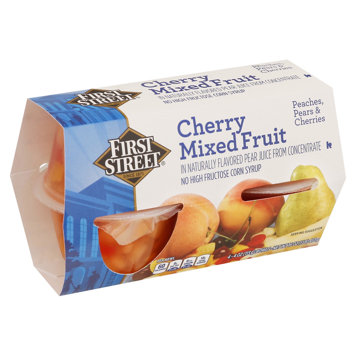 slide 7 of 13, First Street Cherry Mixed Fruit In Pear Juice Cups, 4 ct; 4 fl oz