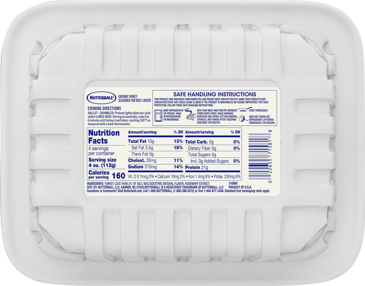 slide 7 of 10, Butterball Everyday Fresh Seasoned Ground Turkey 91% Lean, 16 oz