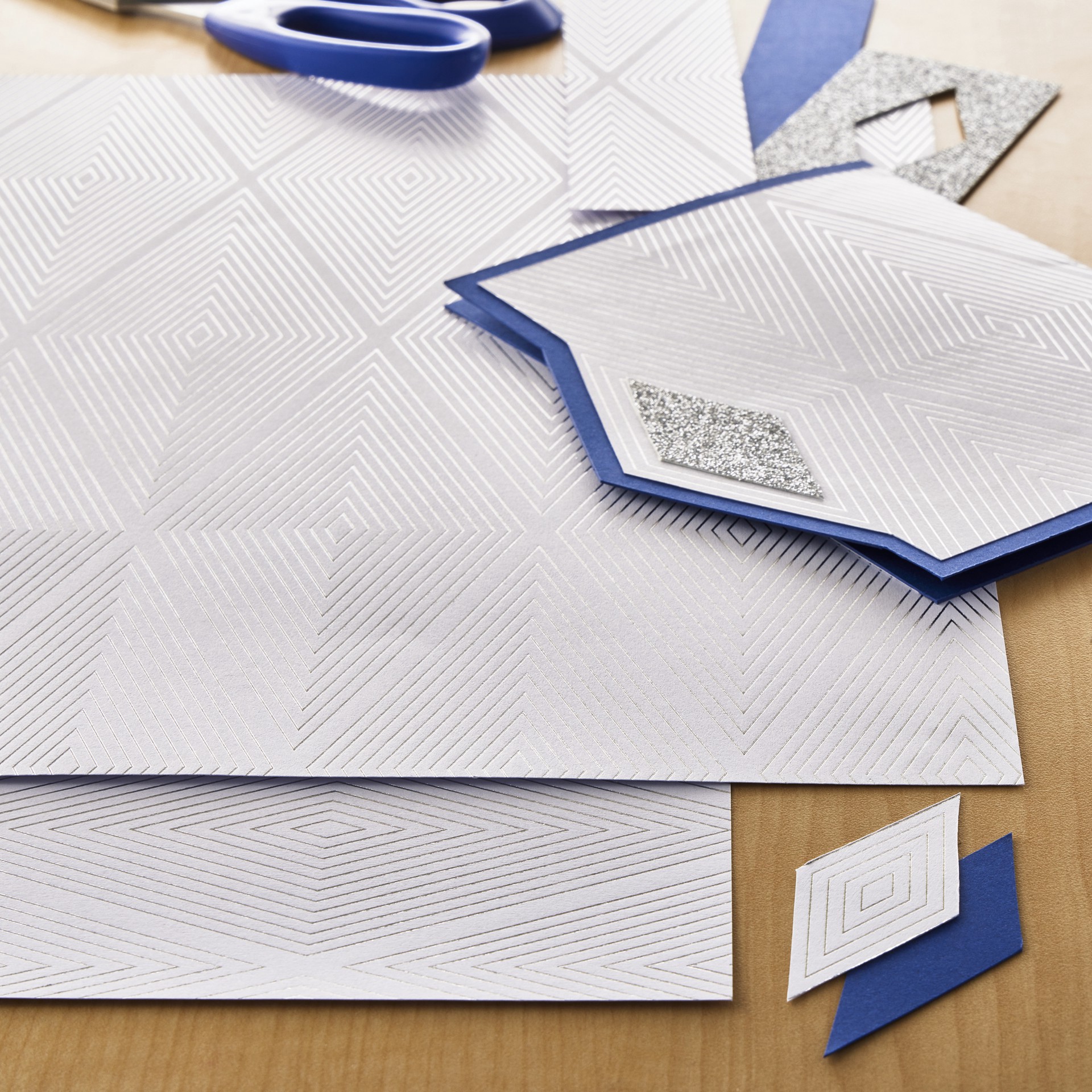 slide 2 of 2, Foil Gray Pattern Paper By Recollections, 12" X 12", 12 in x 12 in