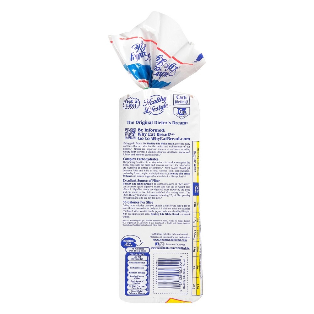 Healthy Life High Fiber White Bread 16 oz Shipt