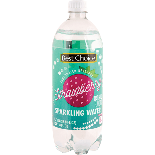 slide 1 of 1, Best Choice Strawberry Sparkling Water, 33.8 fl oz