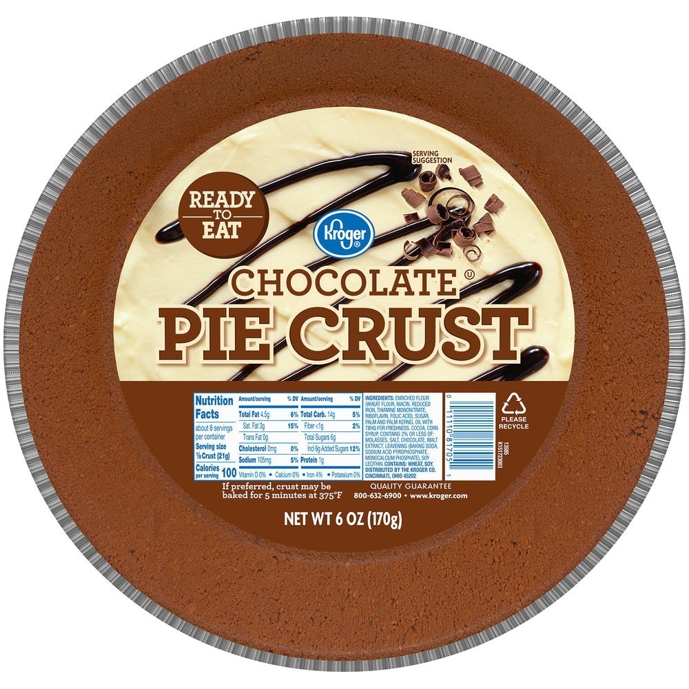 slide 1 of 1, Kroger Chocolate Pie Crust, 6 oz