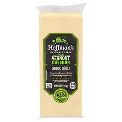 Hoffmans Cheese Cheddar White Vermont - 7 Oz