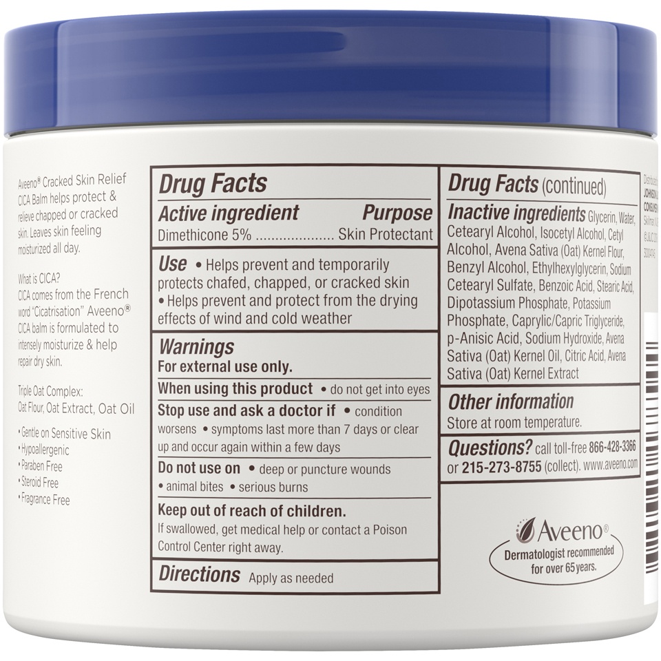 slide 6 of 6, AVEENO Cracked Skin Relief CICA Balm, 11 Oz, 11 oz