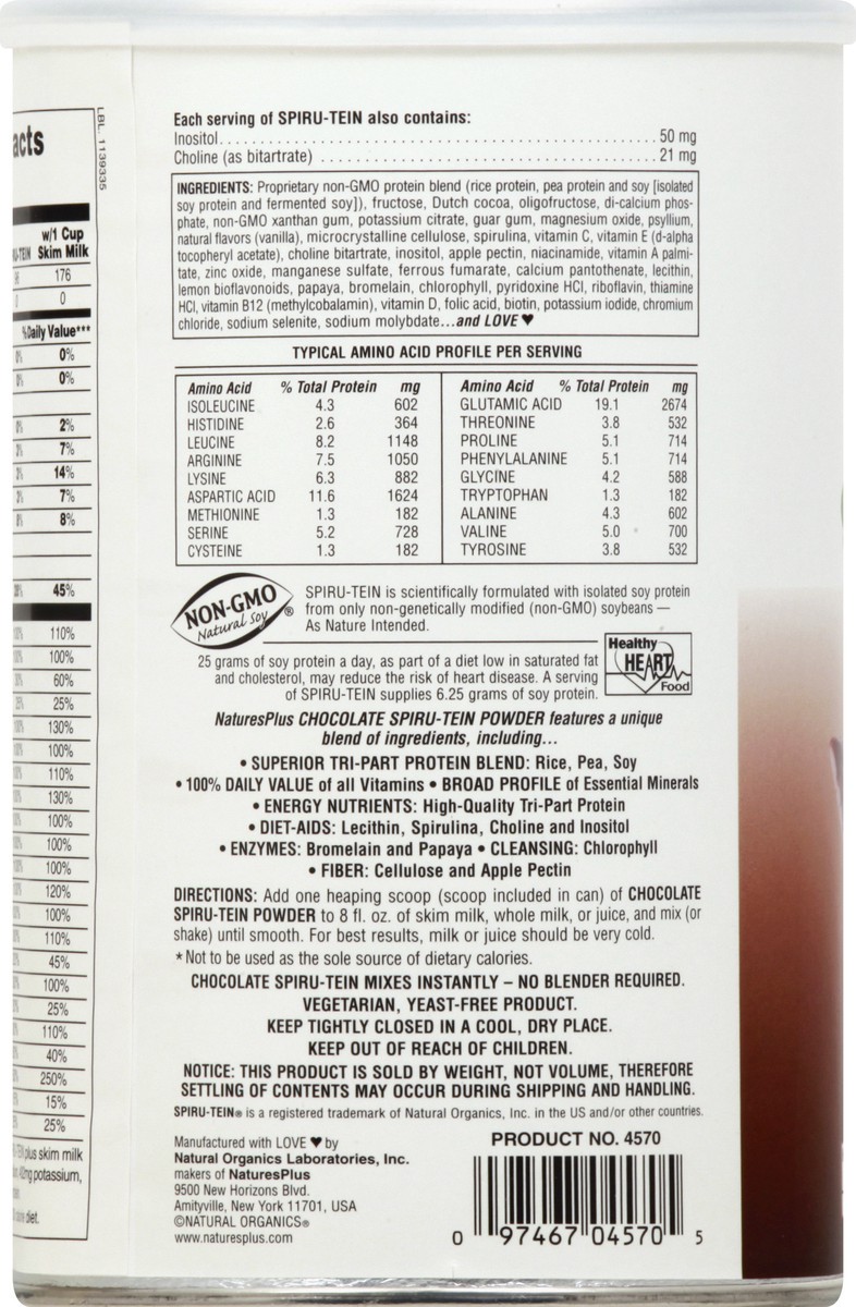 slide 7 of 9, Spiru-Tein High Protein Chocolate Energy Meal 1.05 lb, 1.05 lb