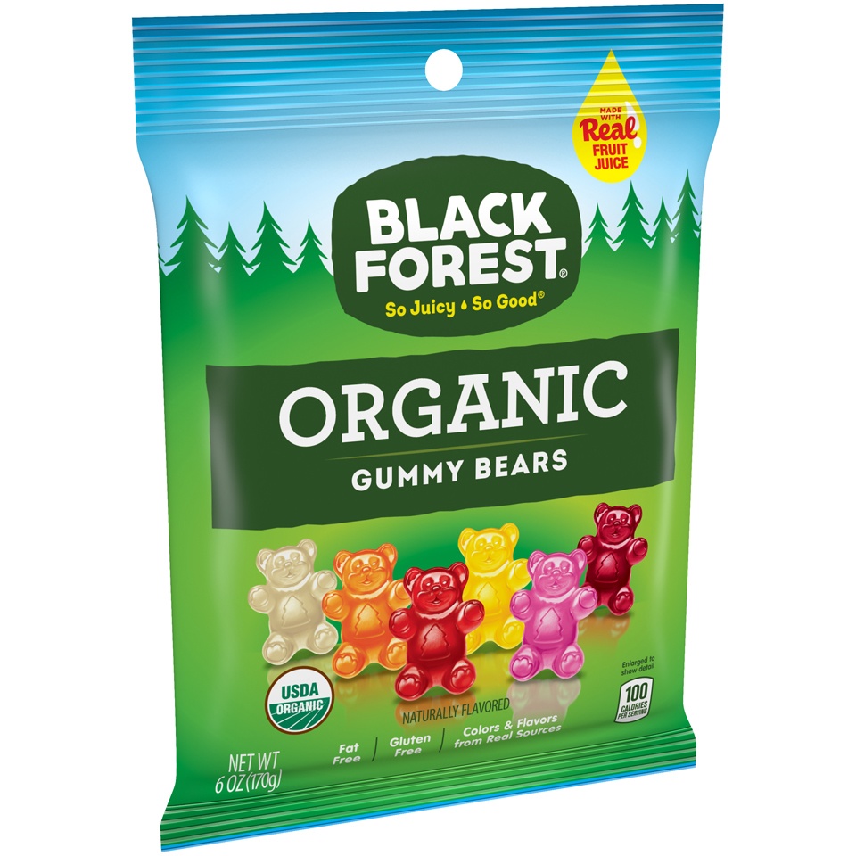 slide 2 of 8, Black Forest Organic Gummy Bears, 6 oz