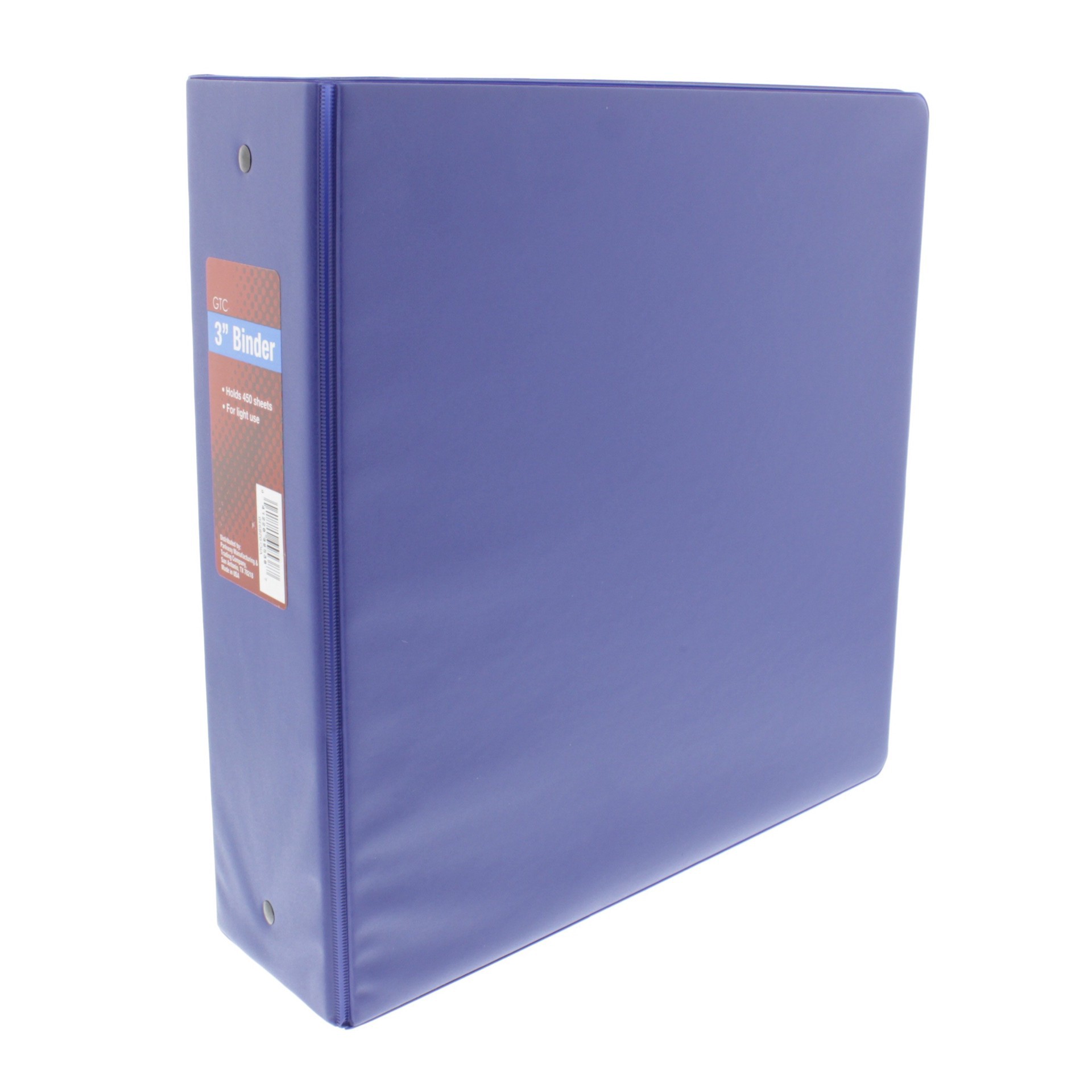 slide 1 of 1, GTC 3 Inch Vinyl Binder Assorted Colors, 1 ct