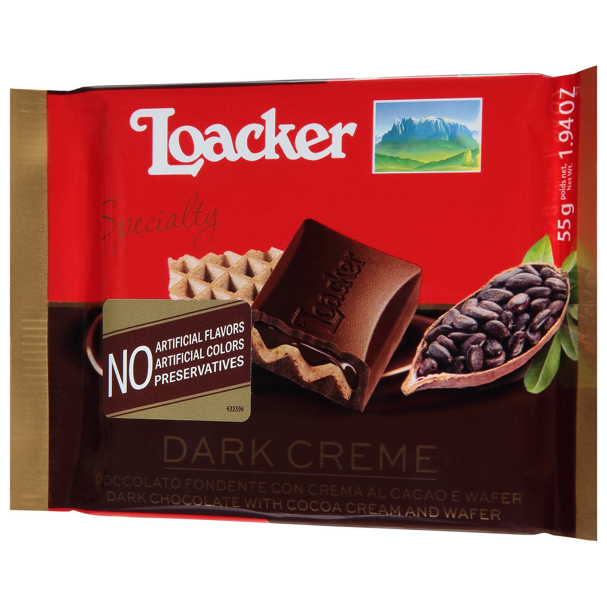 slide 3 of 9, Loacker Dark Creme Chocolate 1.94 oz, 1.94 oz