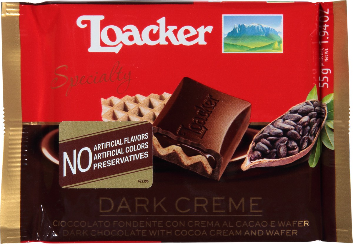 slide 6 of 9, Loacker Dark Creme Chocolate 1.94 oz, 1.94 oz